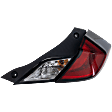 Passenger Side Tail Light, with Bulb, Halogen, Clear and Red Lens, Coupe