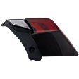 2016-2020 Honda Civic - Driver Side Tail Light, with Bulb, Halogen, Clear and Red Lens, Coupe