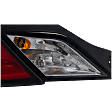 2016-2020 Honda Civic - Driver Side Tail Light, with Bulb, Halogen, Clear and Red Lens, Coupe