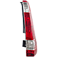 Passenger Side Tail Light, without Bulb, Halogen, Clear and Red Lens