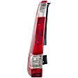 Driver Side Tail Light, without Bulb, Halogen, Clear and Red Lens