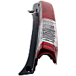 Driver Side Tail Light, without Bulb, Halogen, Clear and Red Lens
