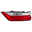 Passenger Side, Inner Tail Light, with Bulb, LED, Clear and Red Lens