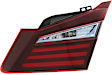 Passenger Side, Inner Tail Light, with Bulb, Halogen, Hybrid Model, Mounts On Luggage Lid, CAPA CERTIFIED