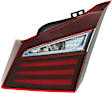 Passenger Side, Inner Tail Light, with Bulb, Halogen, Hybrid Model, Mounts On Luggage Lid, CAPA CERTIFIED