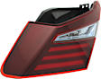Passenger Side, Inner Tail Light, with Bulb, Halogen, Hybrid Model, Mounts On Luggage Lid, CAPA CERTIFIED