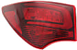 Driver Side, Outer Tail Light, with Bulb, Halogen, Red Lens