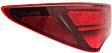 Driver Side, Outer Tail Light, with Bulb, Halogen, Red Lens