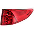 Passenger Side, Outer Tail Light, with Bulb, Halogen, Red Lens, 6 Cyl., 3.5L Engine, CAPA CERTIFIED