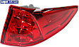 Passenger Side, Outer Tail Light, with Bulb, Halogen, Red Lens, 6 Cyl., 3.5L Engine, CAPA CERTIFIED