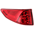 Driver Side, Outer Tail Light, with Bulb, Halogen, Red Lens, 6 Cyl., 3.5L Engine, CAPA CERTIFIED