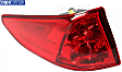 Driver Side, Outer Tail Light, with Bulb, Halogen, Red Lens, 6 Cyl., 3.5L Engine, CAPA CERTIFIED