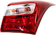 Passenger Side, Outer Tail Light, with Bulb, Halogen, Amber, Clear and Red Lens