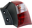 Passenger Side, Outer Tail Light, with Bulb, Halogen, Amber, Clear and Red Lens