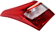 Driver Side, Outer Tail Light, with Bulb, Halogen, Amber, Clear and Red Lens
