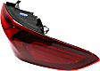Passenger Side, Outer Tail Light, with Bulb, Halogen, Clear and Red Lens