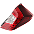 Passenger Side, Outer Tail Light, with Bulb, Halogen, Clear and Red Lens, 4 Cyl., 1.5L Engine