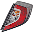 Passenger Side, Outer Tail Light, with Bulb, LED, Hatchback, Mounts On Body, CAPA CERTIFIED