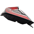 Driver Side, Outer Tail Light, with Bulb, LED, Hatchback, Mounts On Body, CAPA CERTIFIED