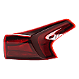 Passenger Side, Outer Tail Light, with Bulb, Halogen, Red Lens