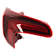 Passenger Side, Outer Tail Light, with Bulb, Halogen, Red Lens