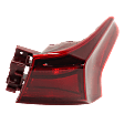 Passenger Side, Outer Tail Light, with Bulb, Halogen, Red Lens
