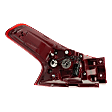Passenger Side, Outer Tail Light, with Bulb, Halogen, Red Lens