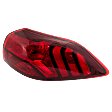 Passenger Side, Outer Tail Light, with Bulb, Halogen, Clear and Red Lens, CAPA CERTIFIED