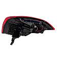 Driver Side, Outer Tail Light, with Bulb, Halogen, Clear and Red Lens