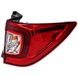 2019-2021 Honda Passport - Passenger Side Tail Light, with Bulb, LED, Clear and Red Lens, 6 Cyl., 3.5L Engine