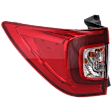 2019-2021 Honda Passport - Driver Side Tail Light, with Bulb, LED, Clear and Red Lens, 6 Cyl., 3.5L Engine