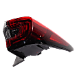 Passenger Side, Outer Tail Light, with Bulb, LED, Clear and Red Lens, CAPA CERTIFIED