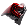 Driver Side, Outer Tail Light, with Bulb, LED, Clear and Red Lens