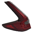 Driver Side, Outer Tail Light, with Bulb, LED, Clear and Red Lens, CAPA CERTIFIED