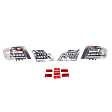 Driver and Passenger Side, Inner and Outer Tail Light, with Bulbs, Halogen/LED Combo, Clear Lens