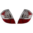 Driver and Passenger Side Tail Light, with Bulbs, Halogen/LED Combo, Clear Lens