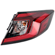 Passenger Side, Outer Tail Light, with Bulbs(s), LED, Mounts On Body, Hatchback