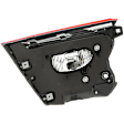 Passenger Side, Inner Tail Light, with Bulb, LED, Clear and Red Lens