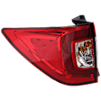 Driver Side, Outer Tail Light, with Bulb, LED, Clear and Red Lens