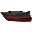 Passenger Side, Inner Tail Light, with Bulb, LED, Clear and Red Lens