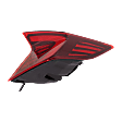 Passenger Side, Outer Tail Light, with Bulb, LED, Red Lens