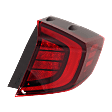 Passenger Side, Outer Tail Light, with Bulb, LED, Red Lens, CAPA CERTIFIED
