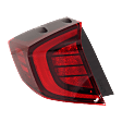 Driver Side, Outer Tail Light, with Bulb, LED, Red Lens