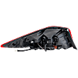 Passenger Side, Outer Tail Light, with Bulb, LED, Clear and Red Lens