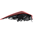 Passenger Side, Outer Tail Light, with Bulb, LED, Clear and Red Lens