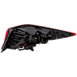Driver Side, Outer Tail Light, with Bulb, LED, Clear and Red Lens
