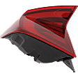 Driver Side, Outer Tail Light, with Bulb, LED, Red Lens