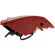 Passenger Side, Outer Tail Light, with Bulb, Halogen, Clear and Red Lens