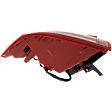 Driver Side, Outer Tail Light, with Bulb, Halogen, Clear and Red Lens