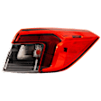 Passenger Side, Outer Tail Light, with Bulb, LED, Sedan, Mounts On Body, CAPA CERTIFIED